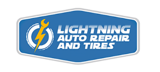 Lightning Auto Repair and Tires Logo
